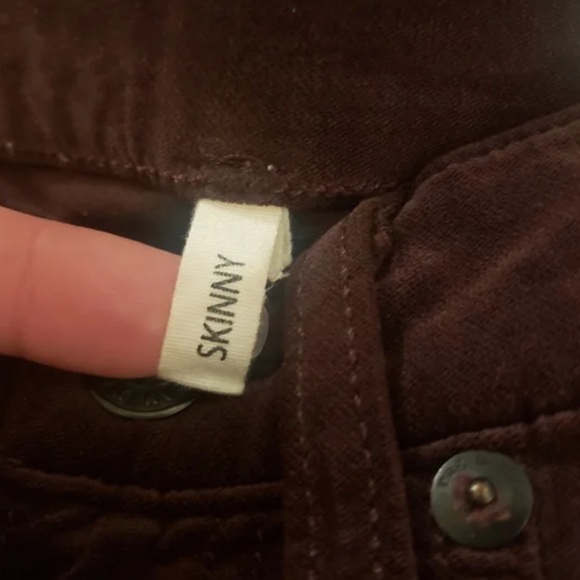 Rag & Bone Skinny Burgundy Velvet Jeans/Pants - Picture 9 of 9